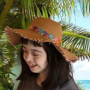 Kids Straw Summer Beach Hat